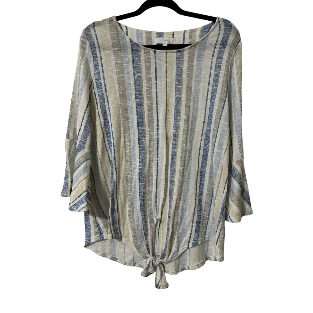 New Directions women’s striped blouse, Size L